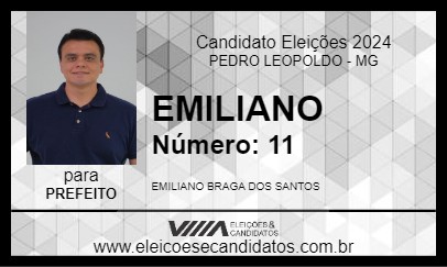 Candidato EMILIANO 2024 - PEDRO LEOPOLDO - Eleições