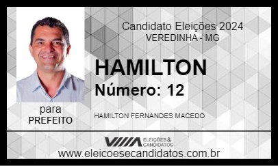 Candidato HAMILTON 2024 - VEREDINHA - Eleições