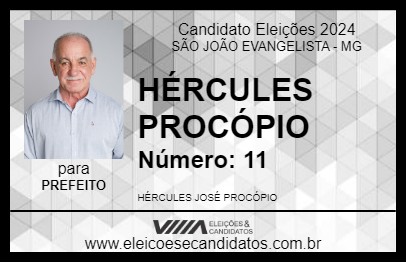 Candidato HÉRCULES PROCÓPIO 2024 - SÃO JOÃO EVANGELISTA - Eleições