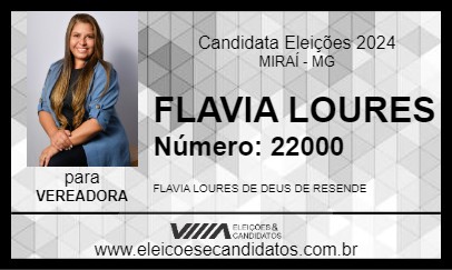 Candidato FLAVIA LOURES 2024 - MIRAÍ - Eleições