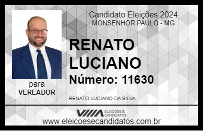 Candidato RENATO LUCIANO 2024 - MONSENHOR PAULO - Eleições