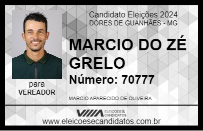 Candidato MARCIO DO ZÉ GRELO 2024 - DORES DE GUANHÃES - Eleições