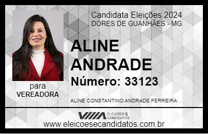 Candidato ALINE ANDRADE 2024 - DORES DE GUANHÃES - Eleições