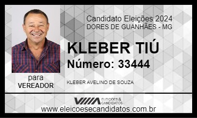 Candidato KLEBER TIÚ 2024 - DORES DE GUANHÃES - Eleições