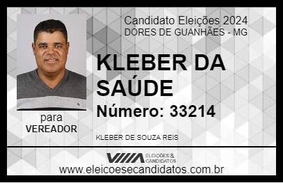 Candidato KLEBER DA SAÚDE 2024 - DORES DE GUANHÃES - Eleições