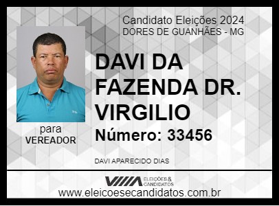 Candidato DAVI DA FAZENDA DR. VIRGILIO 2024 - DORES DE GUANHÃES - Eleições