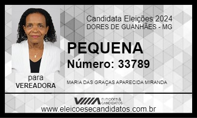 Candidato PEQUENA 2024 - DORES DE GUANHÃES - Eleições