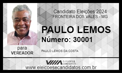 Candidato PAULO LEMOS 2024 - FRONTEIRA DOS VALES - Eleições