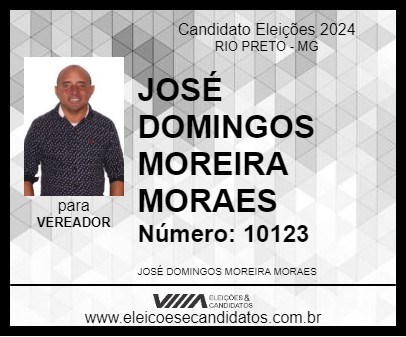 Candidato JOSÉ DOMINGOS MOREIRA MORAES 2024 - RIO PRETO - Eleições