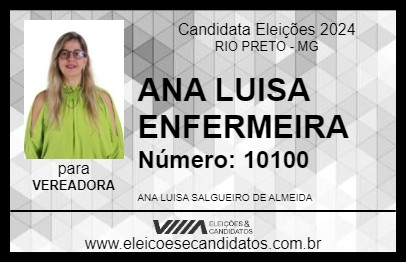 Candidato ANA LUISA ENFERMEIRA 2024 - RIO PRETO - Eleições