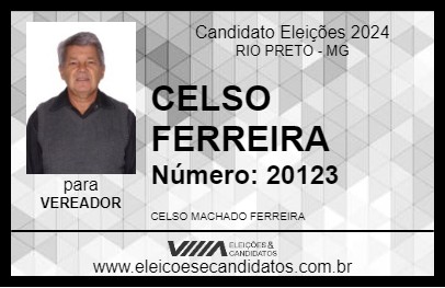 Candidato CELSO FERREIRA 2024 - RIO PRETO - Eleições