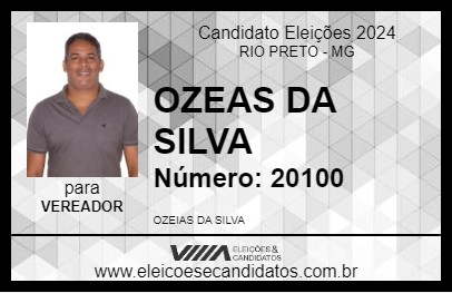 Candidato OZEAS DA SILVA 2024 - RIO PRETO - Eleições