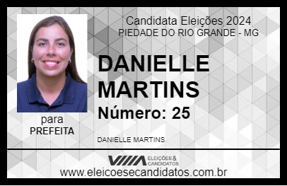 Candidato DANIELLE MARTINS 2024 - PIEDADE DO RIO GRANDE - Eleições