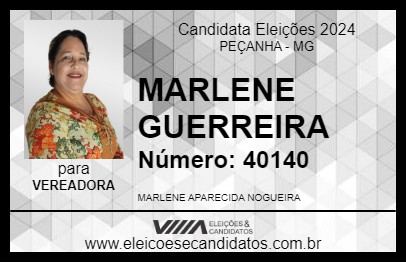 Candidato MARLENE GUERREIRA 2024 - PEÇANHA - Eleições