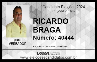 Candidato RICARDO BRAGA 2024 - PEÇANHA - Eleições