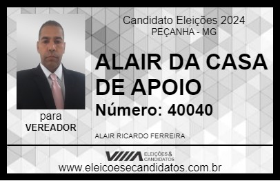 Candidato ALAIR DA CASA DE APOIO 2024 - PEÇANHA - Eleições