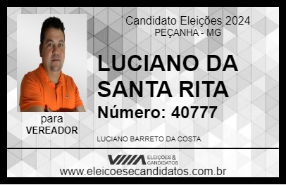 Candidato LUCIANO DA SANTA RITA 2024 - PEÇANHA - Eleições