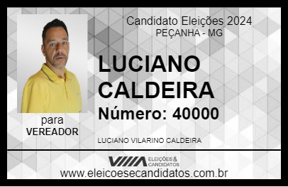 Candidato LUCIANO CALDEIRA 2024 - PEÇANHA - Eleições