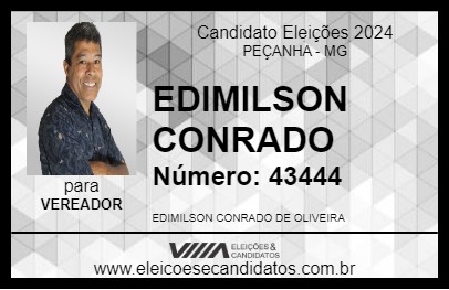 Candidato EDIMILSON CONRADO 2024 - PEÇANHA - Eleições