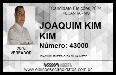 Candidato JOAQUIM KIM KIM 2024 - PEÇANHA - Eleições