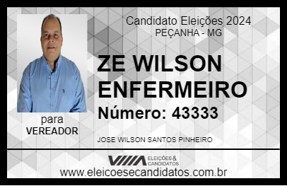 Candidato ZE WILSON ENFERMEIRO 2024 - PEÇANHA - Eleições