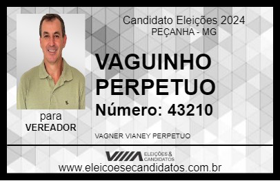 Candidato VAGUINHO PERPETUO 2024 - PEÇANHA - Eleições