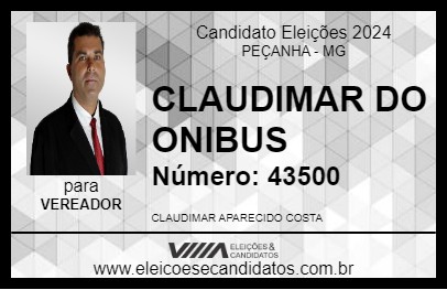 Candidato CLAUDIMAR DO ONIBUS 2024 - PEÇANHA - Eleições