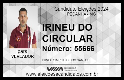 Candidato IRINEU C PEÇANHA 2024 - PEÇANHA - Eleições