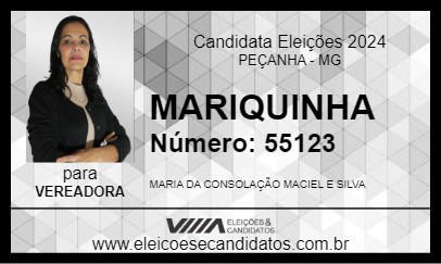 Candidato MARIQUINHA 2024 - PEÇANHA - Eleições