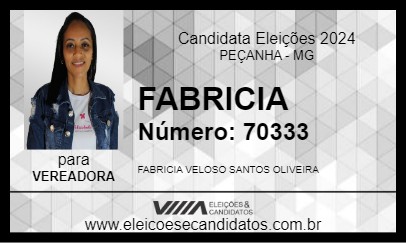 Candidato FABRICIA 2024 - PEÇANHA - Eleições