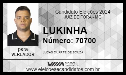 Candidato LUKINHA 2024 - JUIZ DE FORA - Eleições