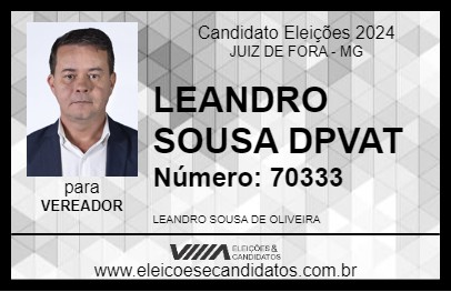 Candidato LEANDRO SOUSA DPVAT 2024 - JUIZ DE FORA - Eleições