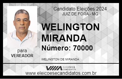 Candidato WELINGTON MIRANDA 2024 - JUIZ DE FORA - Eleições