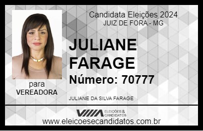 Candidato JULIANE FARAGE 2024 - JUIZ DE FORA - Eleições