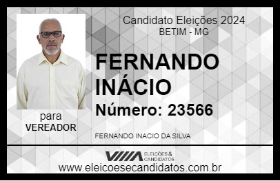 Candidato FERNANDO INÁCIO 2024 - BETIM - Eleições