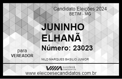 Candidato JUNINHO ELHANÃ 2024 - BETIM - Eleições