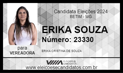 Candidato ERIKA SOUZA 2024 - BETIM - Eleições