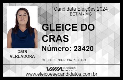 Candidato GLEICE DO POVO 2024 - BETIM - Eleições