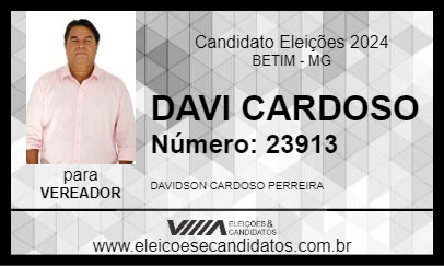 Candidato DAVI CARDOSO 2024 - BETIM - Eleições