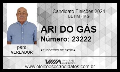 Candidato ARI DO GÁS 2024 - BETIM - Eleições