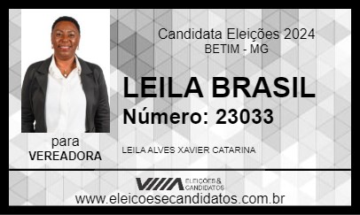 Candidato LEILA BRASIL 2024 - BETIM - Eleições