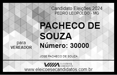 Candidato PACHECO DE SOUZA 2024 - PEDRO LEOPOLDO - Eleições