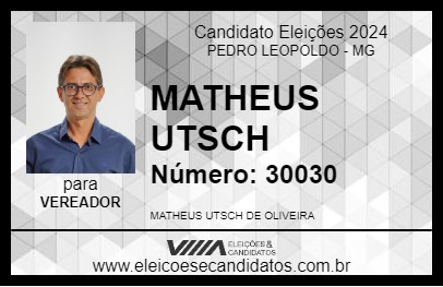 Candidato MATHEUS UTSCH 2024 - PEDRO LEOPOLDO - Eleições