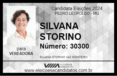 Candidato SILVANA STORINO 2024 - PEDRO LEOPOLDO - Eleições