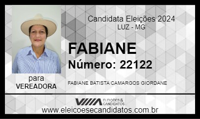 Candidato FABIANE 2024 - LUZ - Eleições