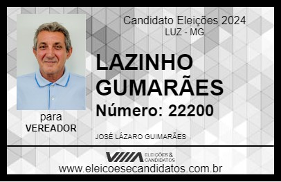 Candidato LAZINHO GUIMARÃES 2024 - LUZ - Eleições