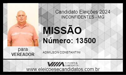 Candidato MISSÃO 2024 - INCONFIDENTES - Eleições