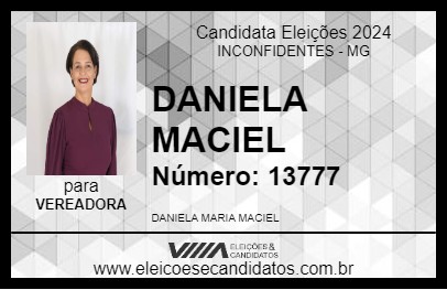 Candidato DANIELA MACIEL 2024 - INCONFIDENTES - Eleições