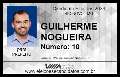 Candidato GUILHERME NOGUEIRA 2024 - RIO NOVO - Eleições