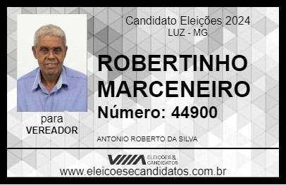 Candidato ROBERTINHO MARCENEIRO 2024 - LUZ - Eleições